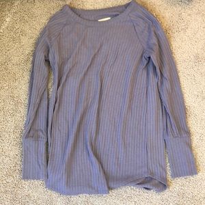 lilac purple sweater with metal button details